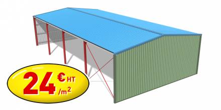 Bâtiment bardé sur le pignon